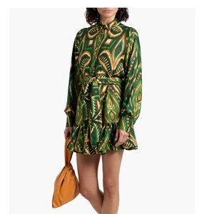 Farm Rio pineapple ikat mini in green